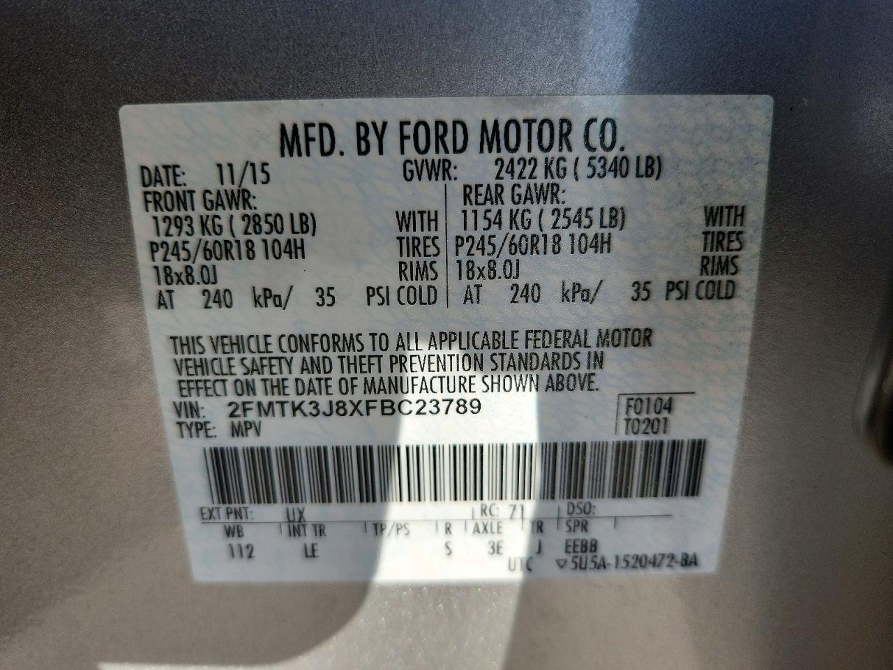 2015 FORD EDGE