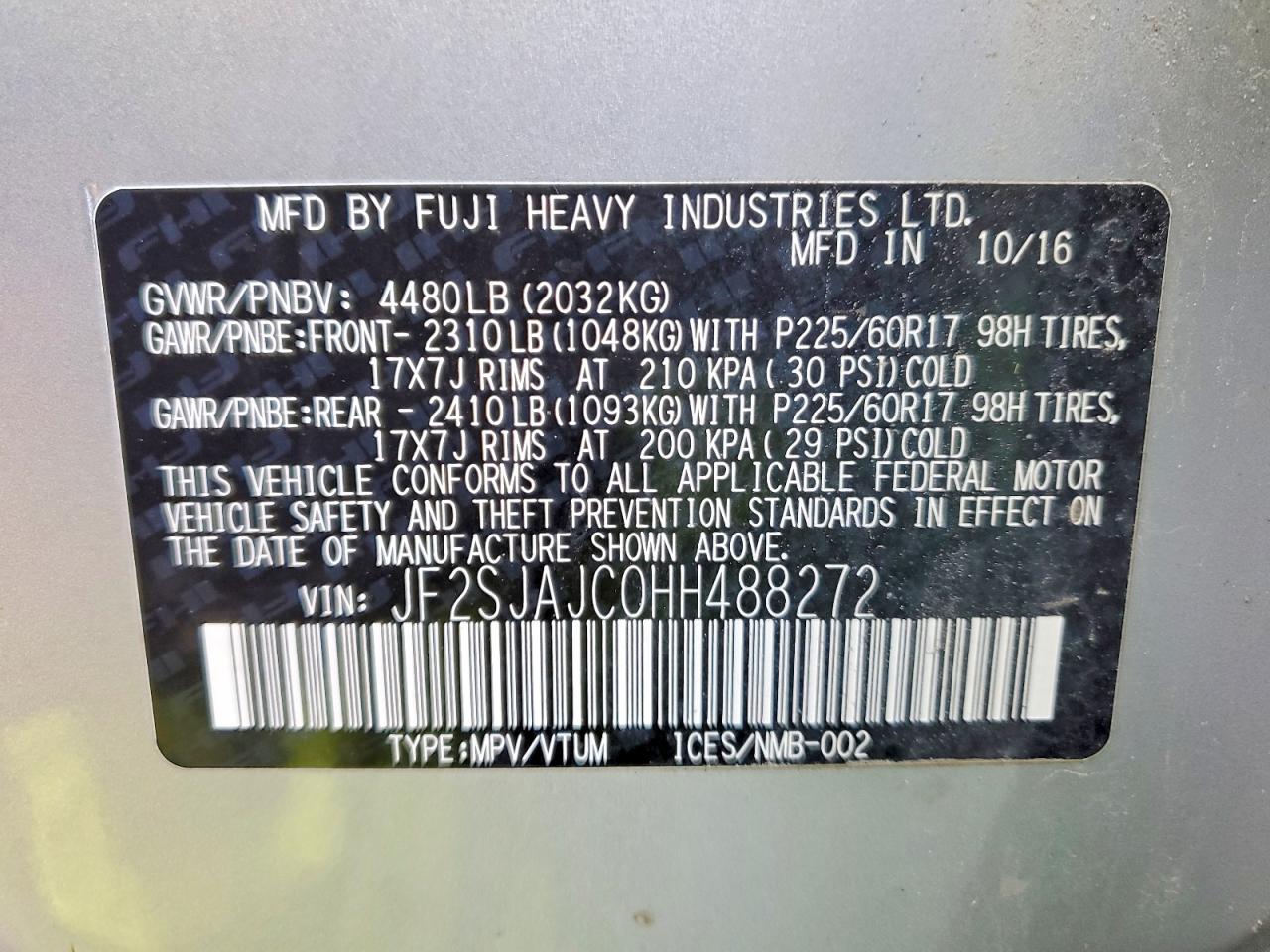 2017 SUBARU FORESTER