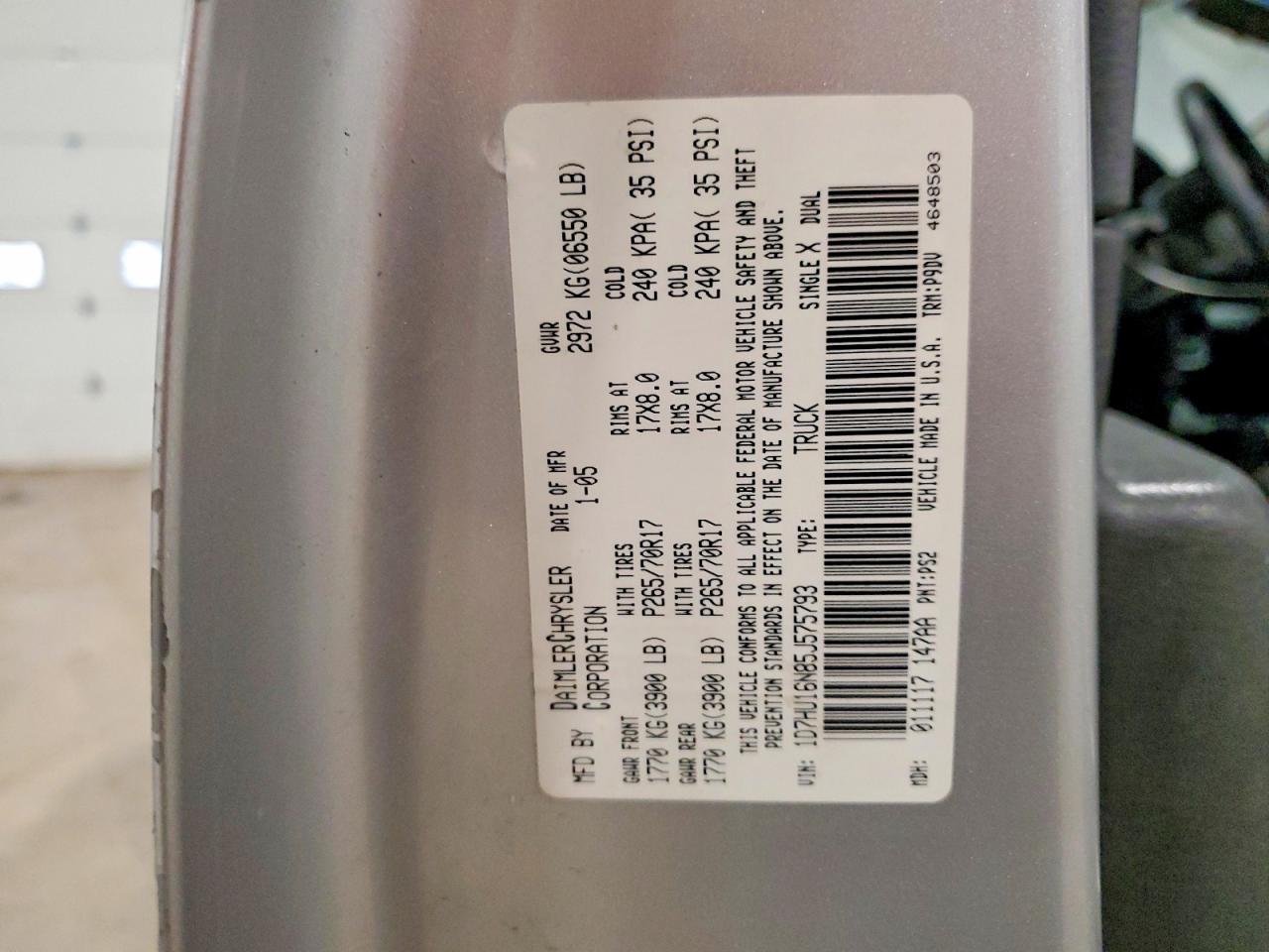 2005 DODGE RAM 1500