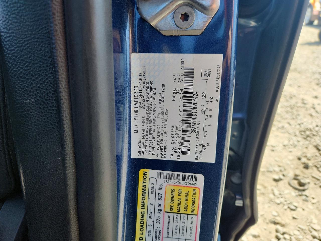 2018 FORD FUSION