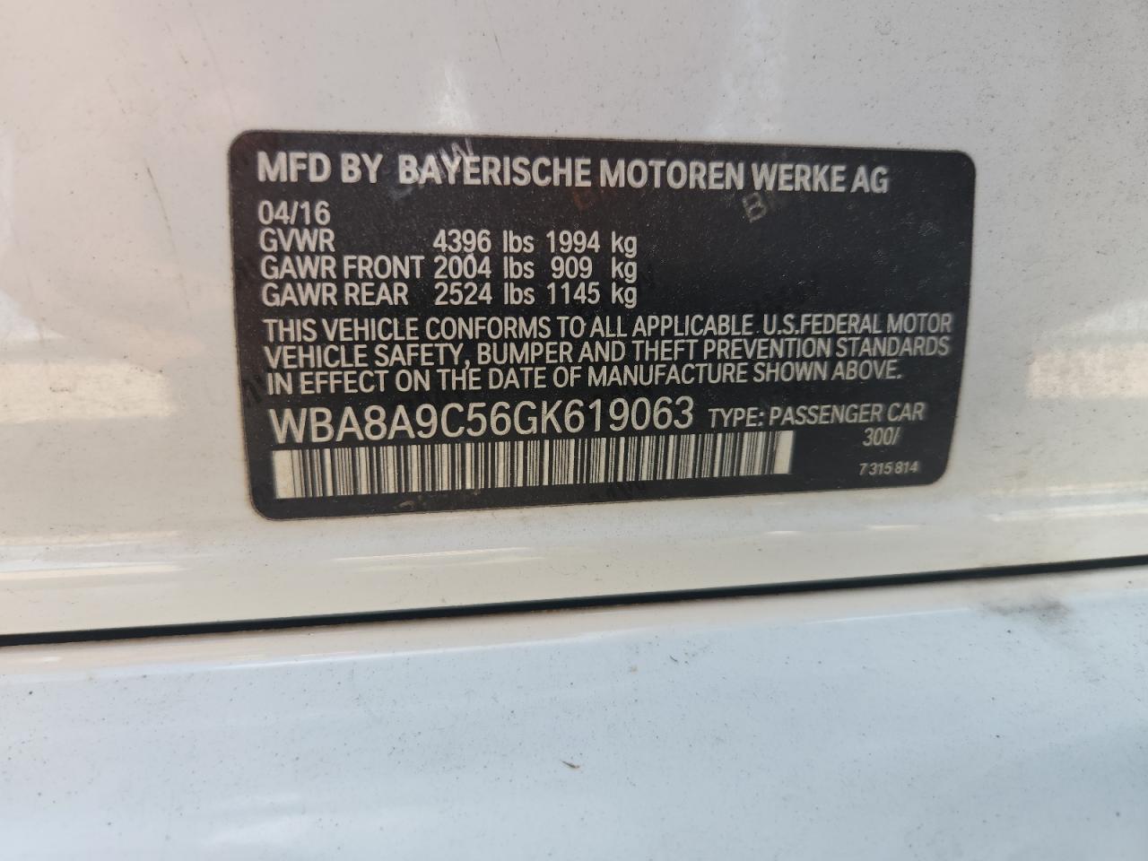 2016 BMW 3 SERIES