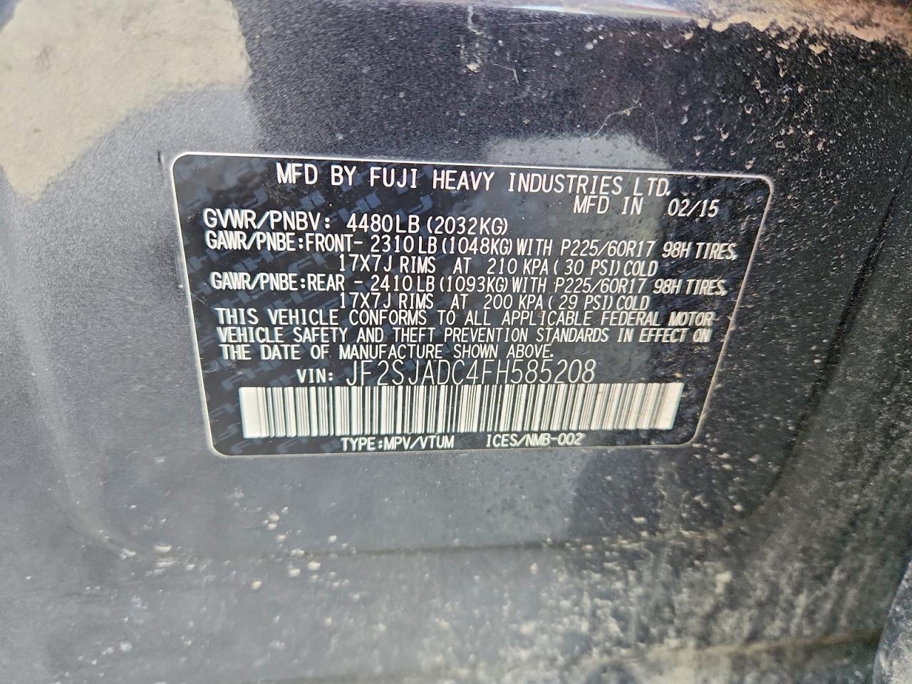 2015 SUBARU FORESTER