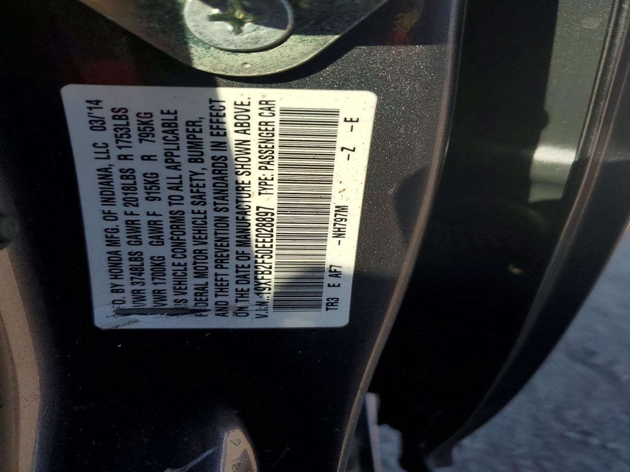 2014 HONDA CIVIC