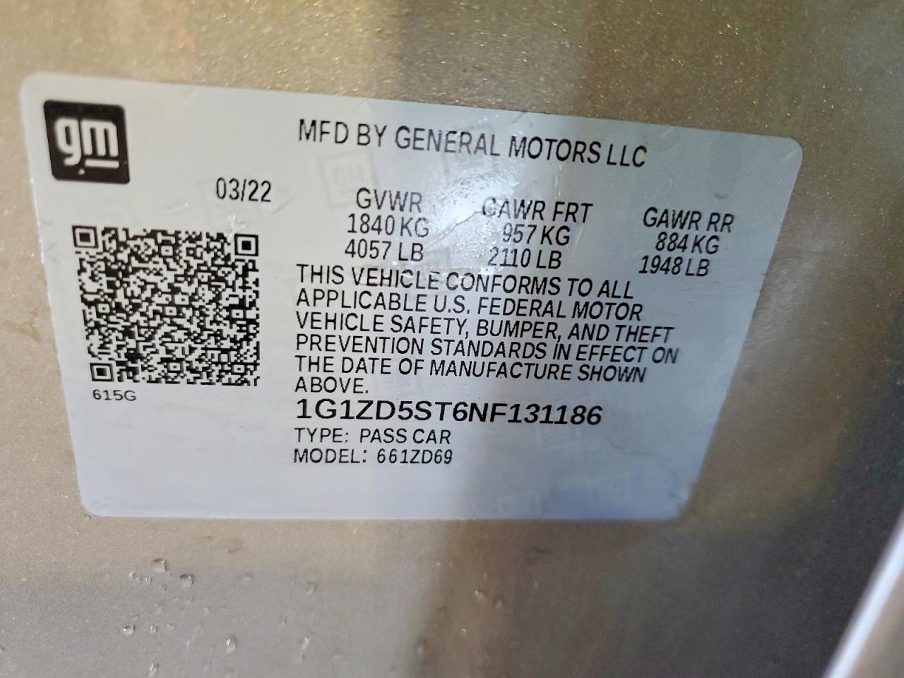 2022 CHEVROLET MALIBU