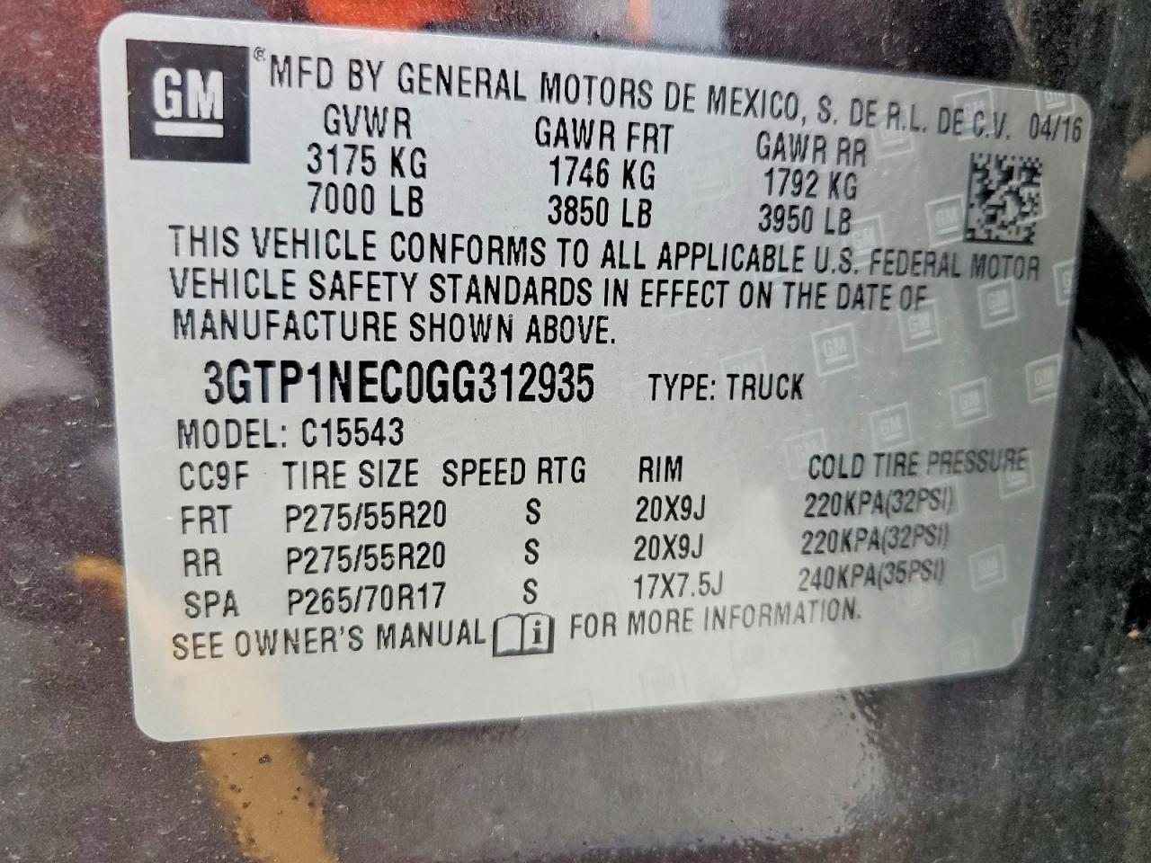 2016 GMC SIERRA