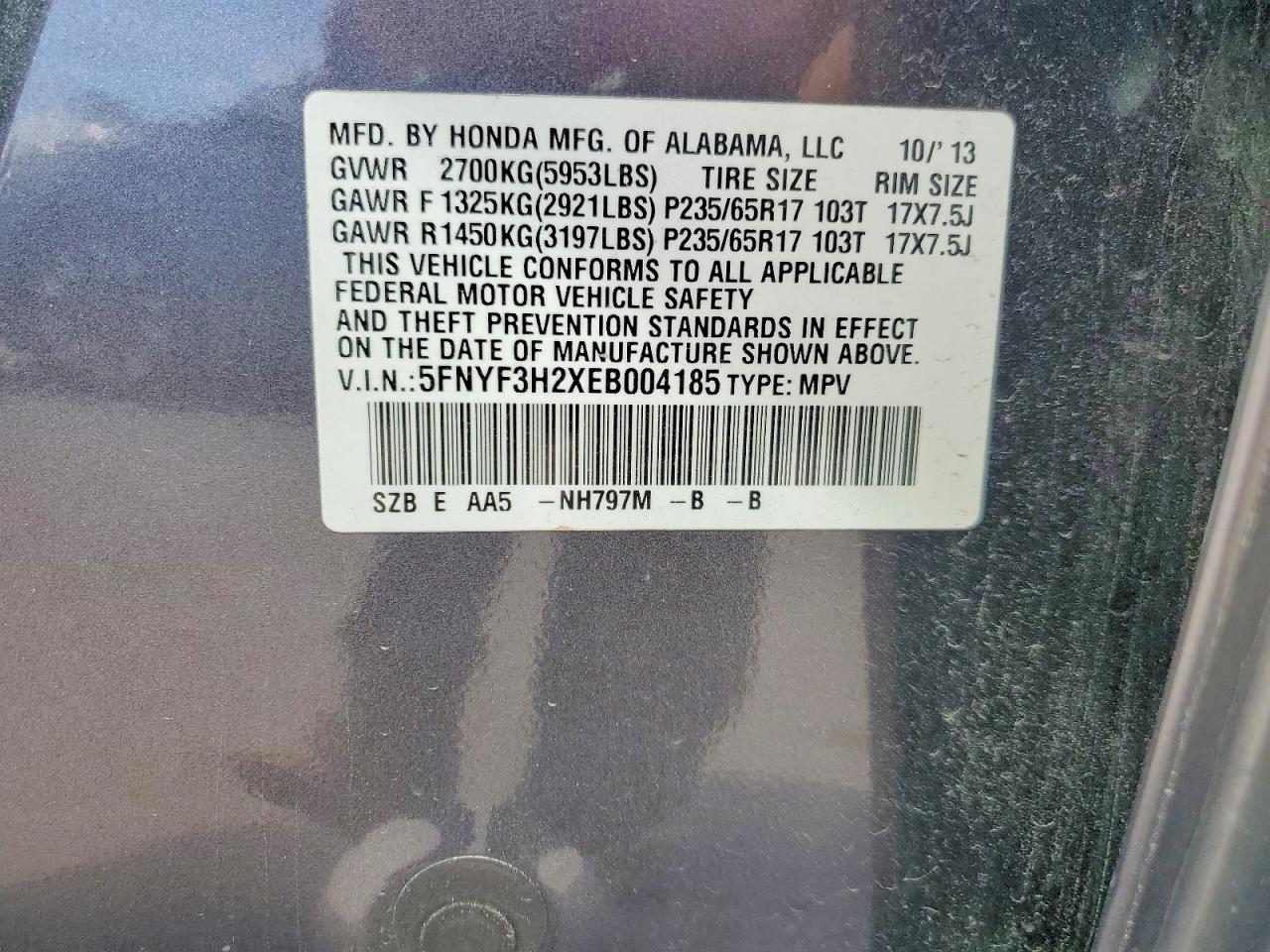 2014 HONDA PILOT