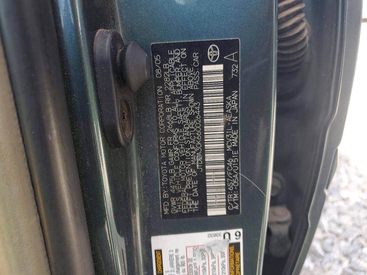 2006 TOYOTA CAMRY