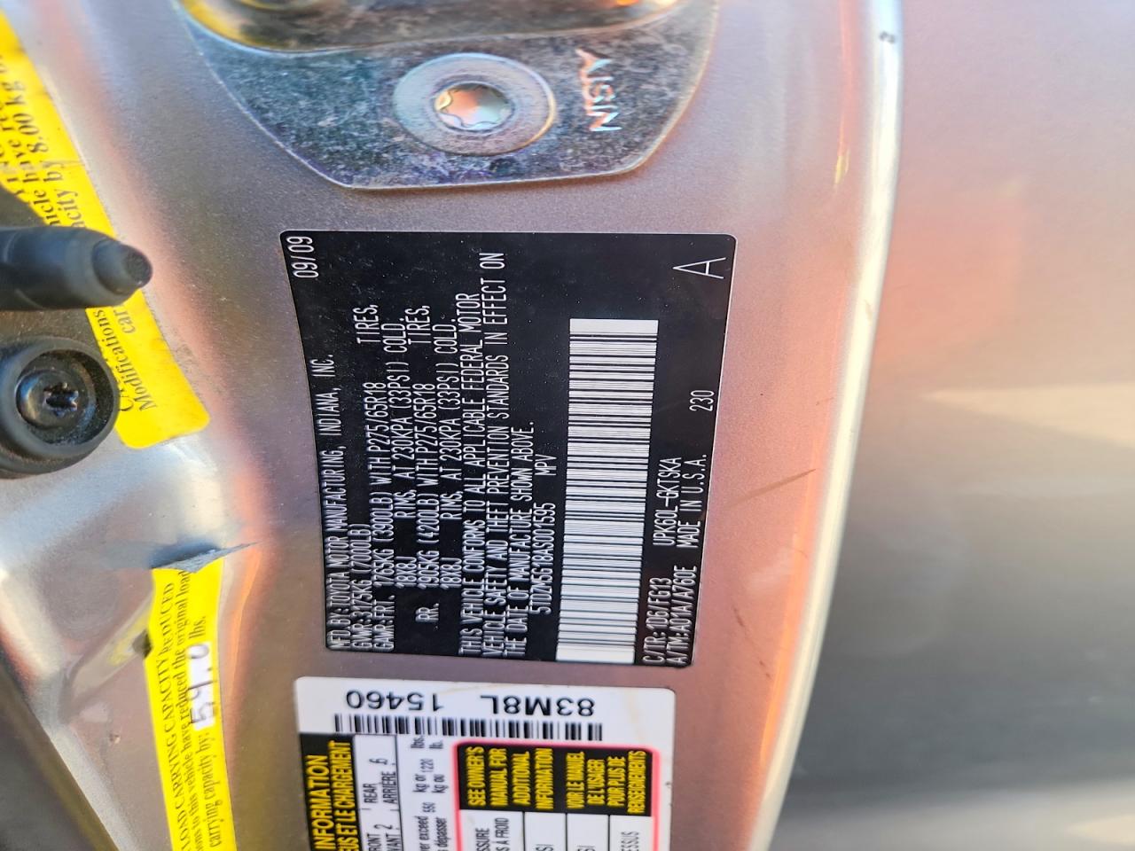 2010 TOYOTA SEQUOIA
