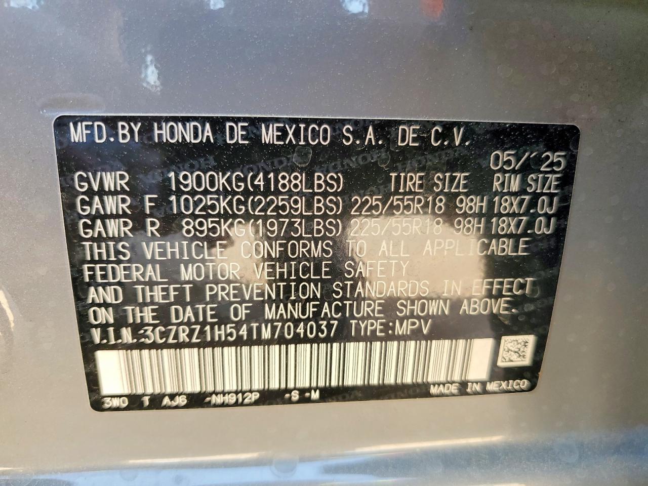 2026 HONDA HR-V