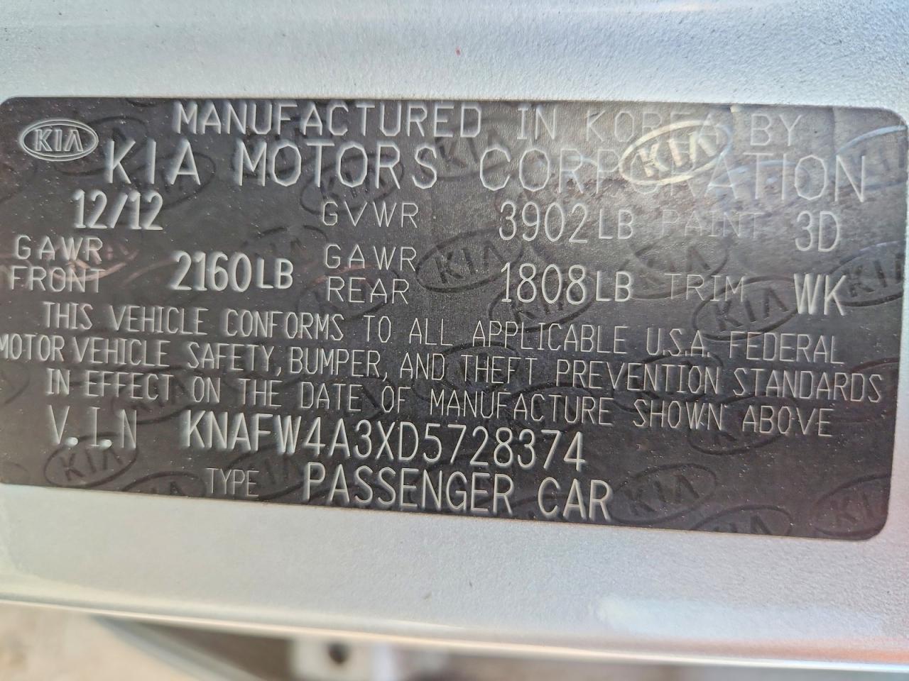 2013 KIA FORTE