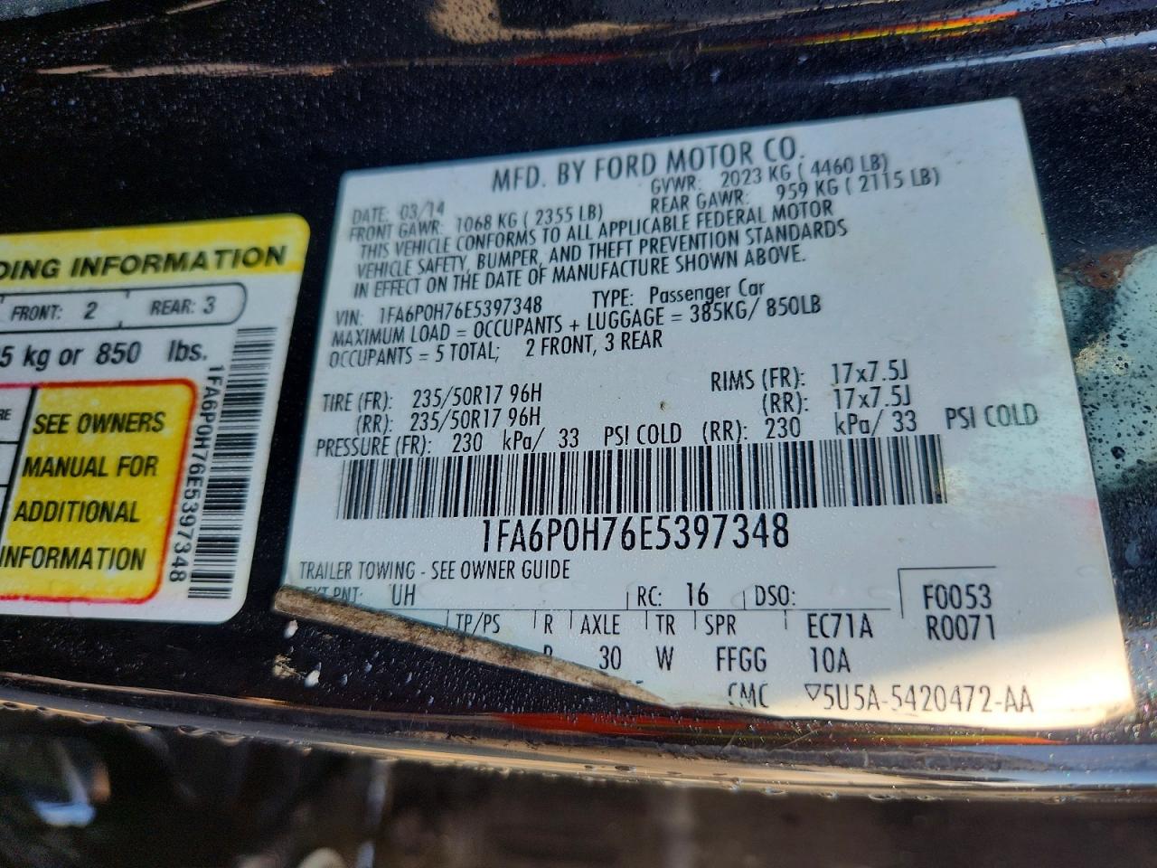2014 FORD FUSION