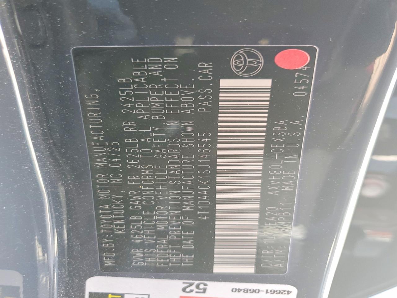 2025 TOYOTA CAMRY