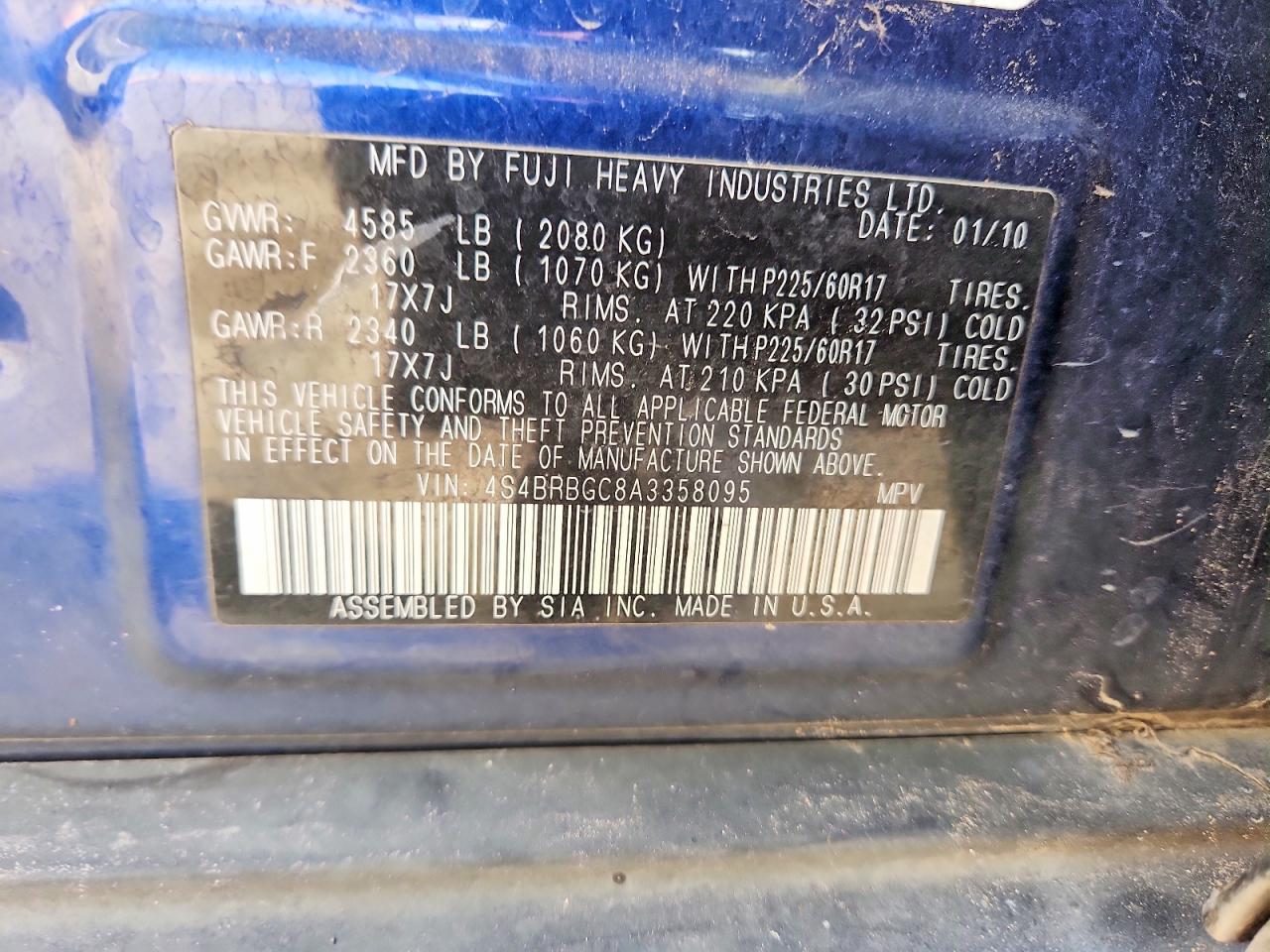 2010 SUBARU OUTBACK