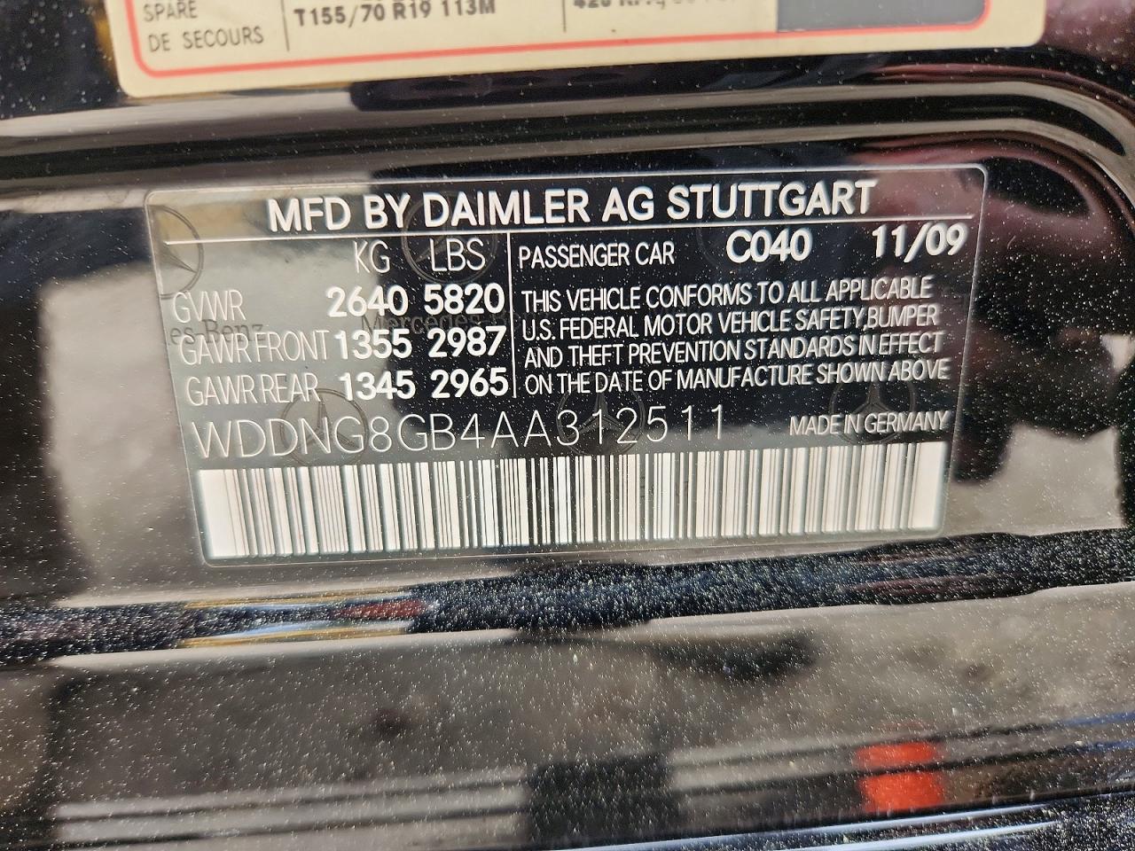 2010 MERCEDES-BENZ S-CLASS