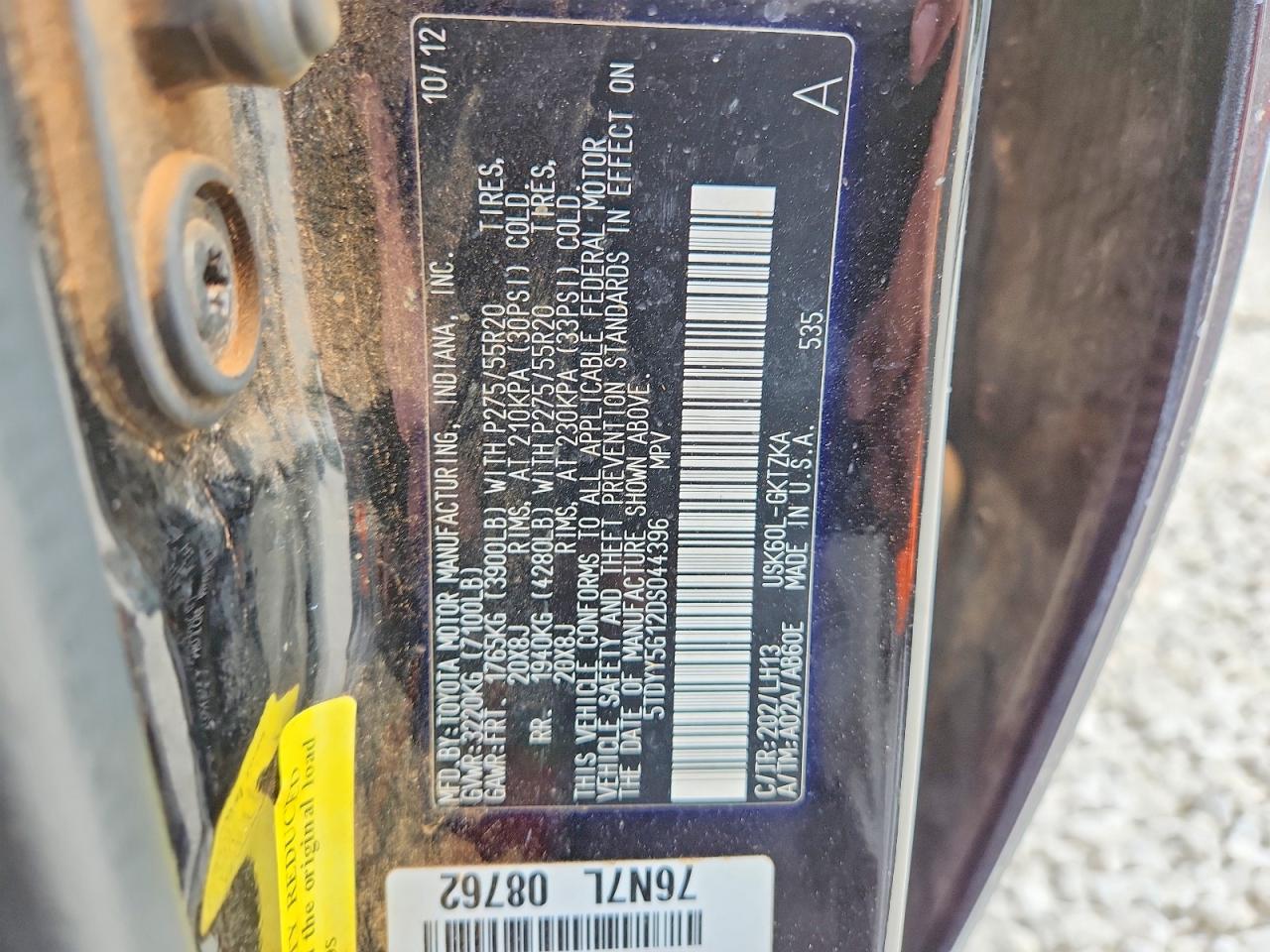 2013 TOYOTA SEQUOIA