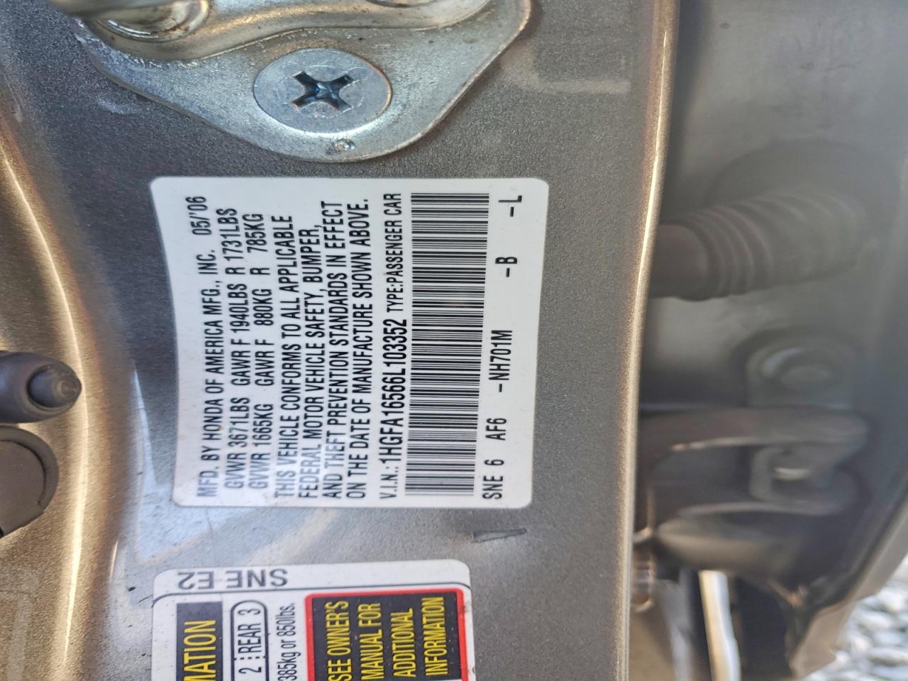 2006 HONDA CIVIC