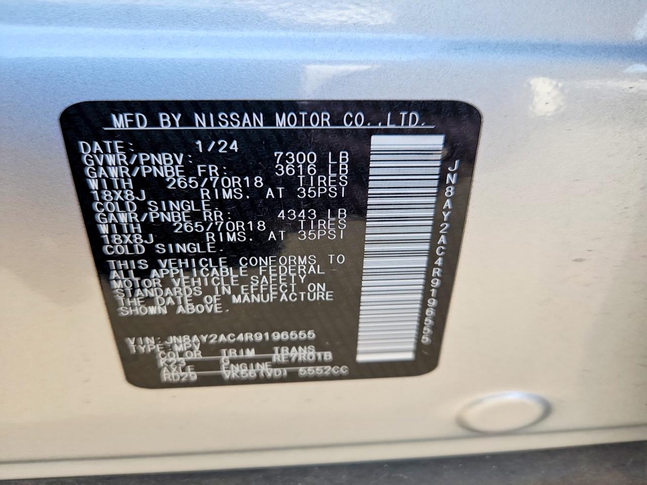 2024 NISSAN ARMADA