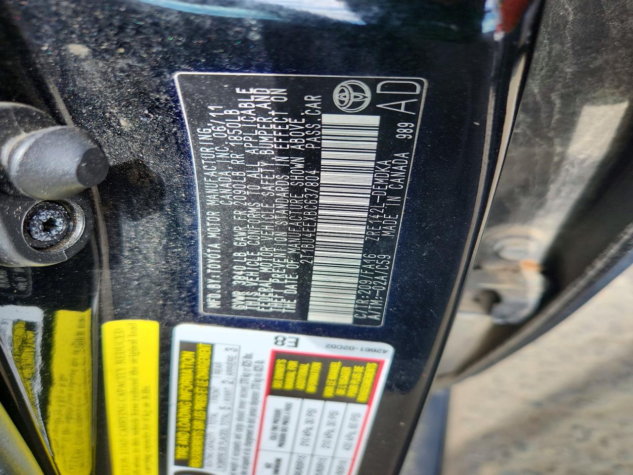 2011 TOYOTA COROLLA