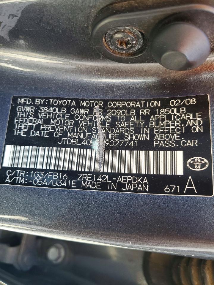 2009 TOYOTA COROLLA
