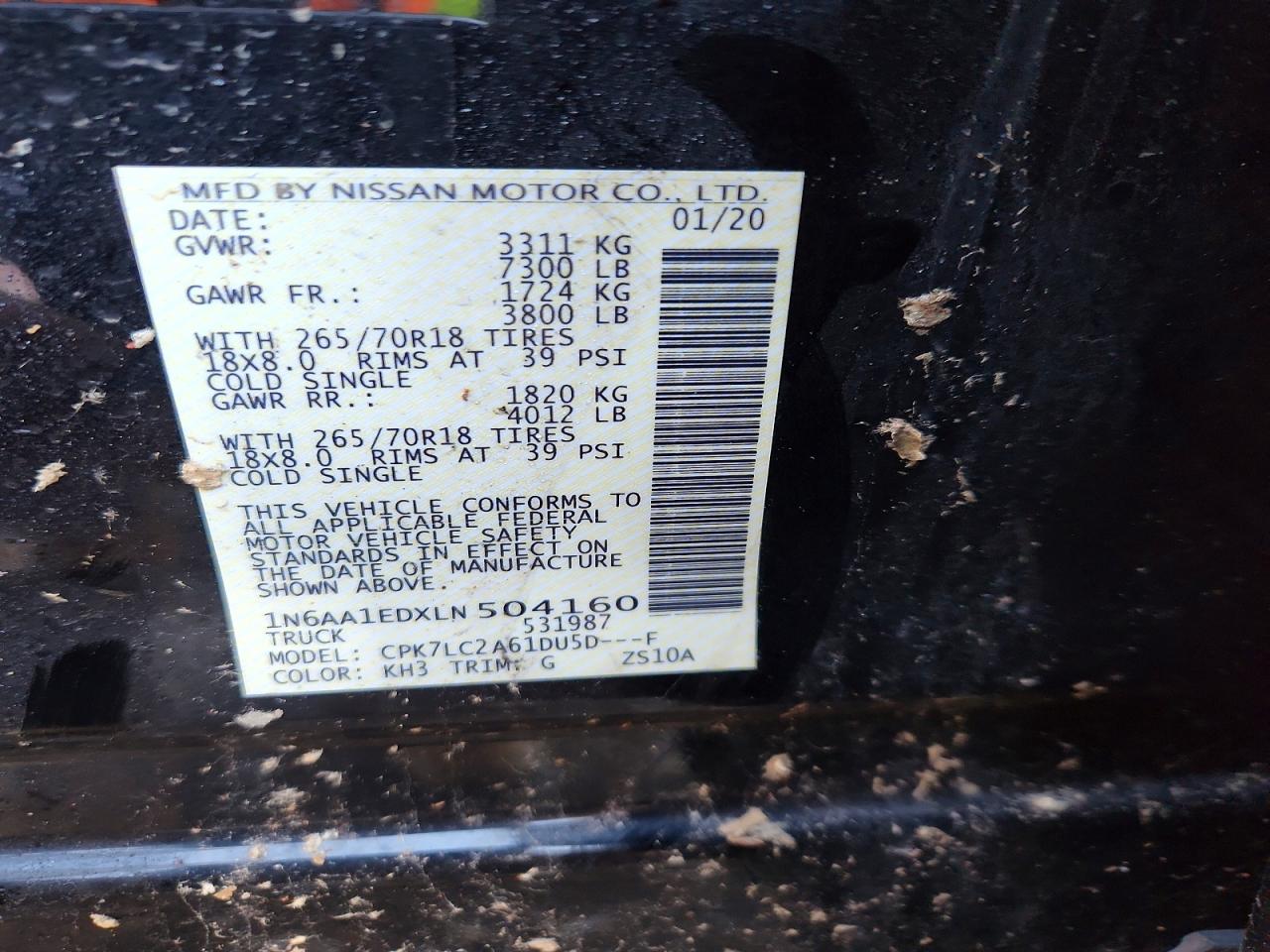 2020 NISSAN TITAN