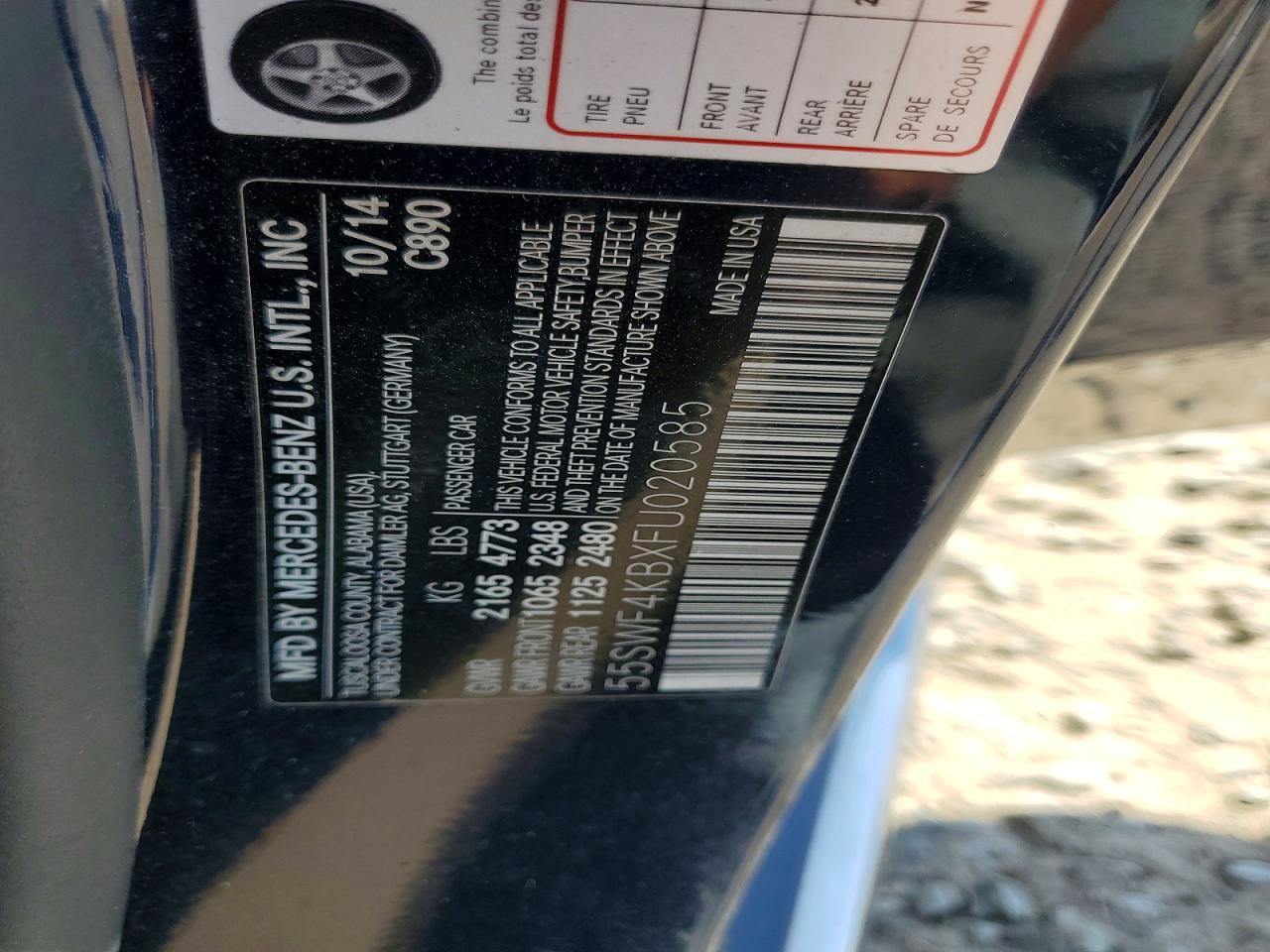 2015 MERCEDES-BENZ C-CLASS