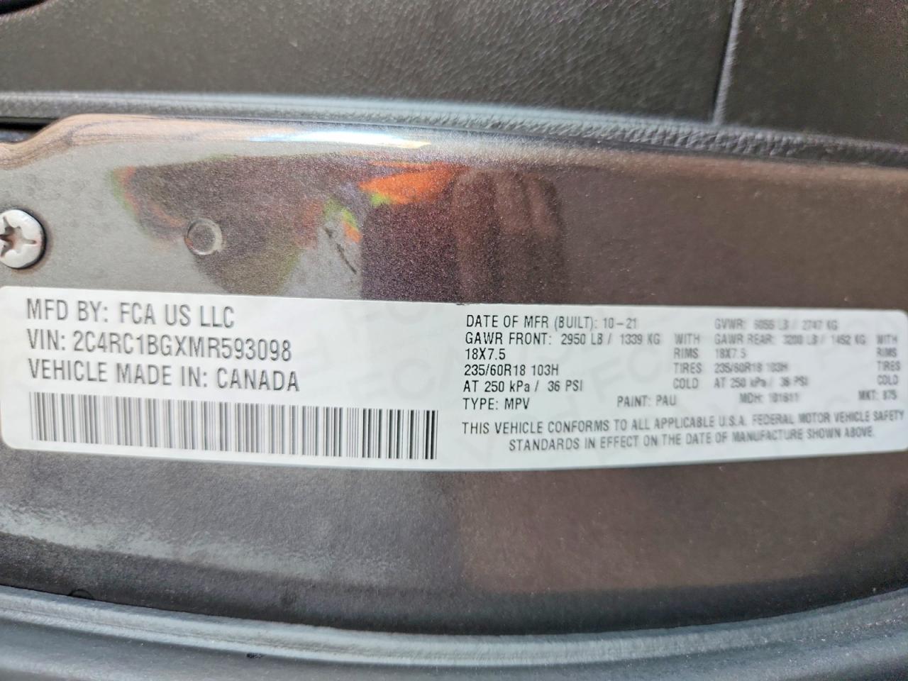2021 CHRYSLER PACIFICA