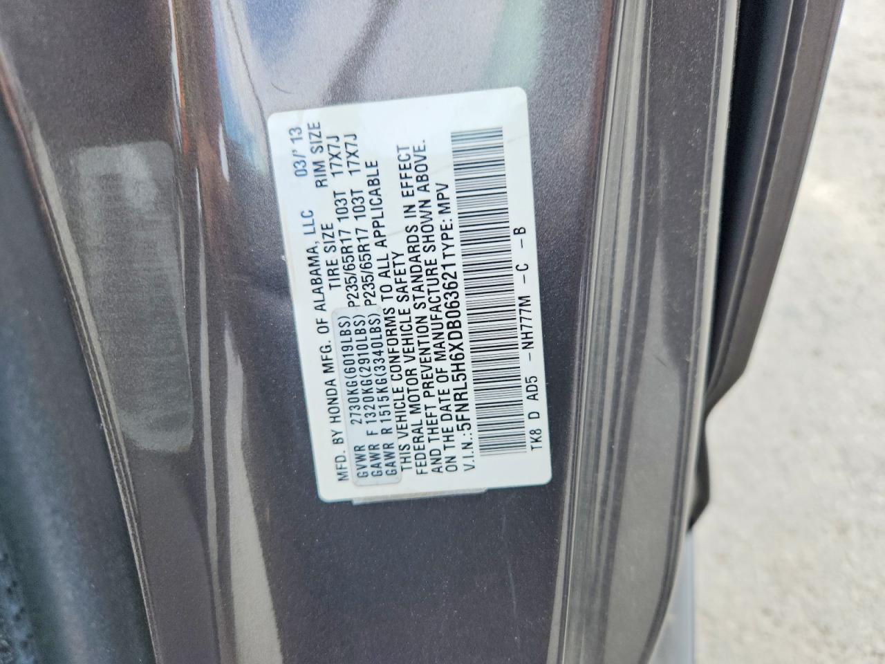 2013 HONDA ODYSSEY