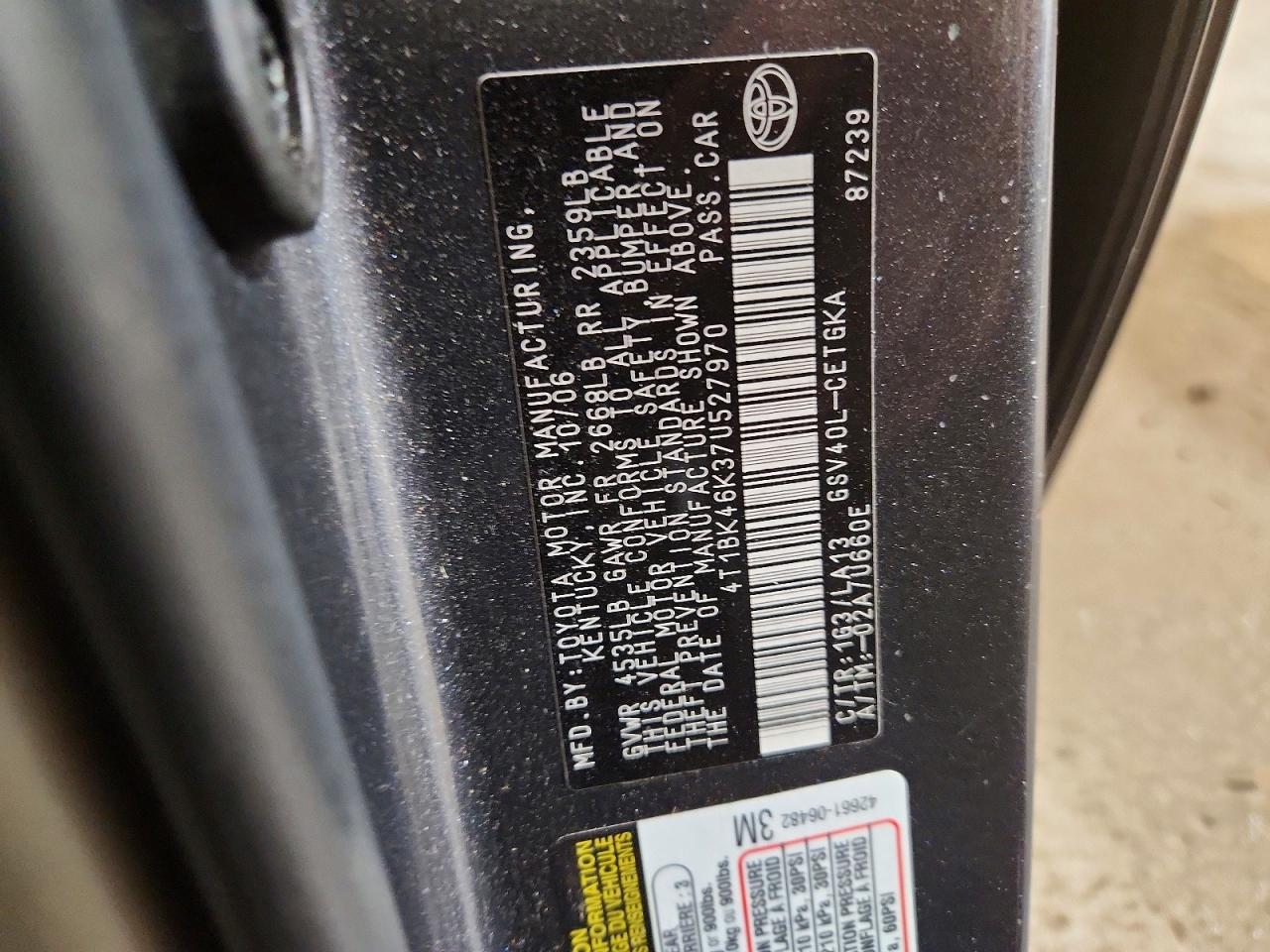 2007 TOYOTA CAMRY