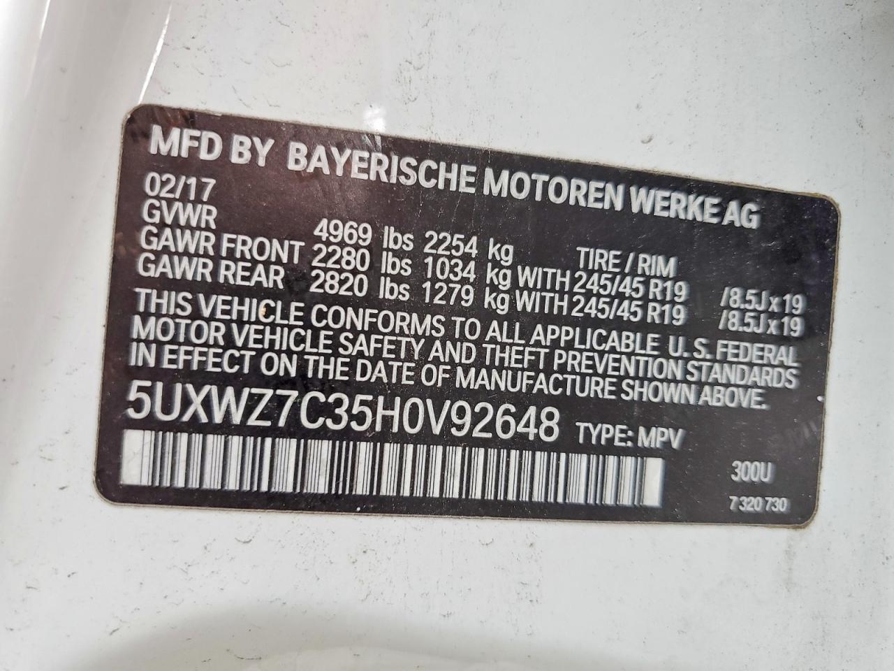 2017 BMW X3