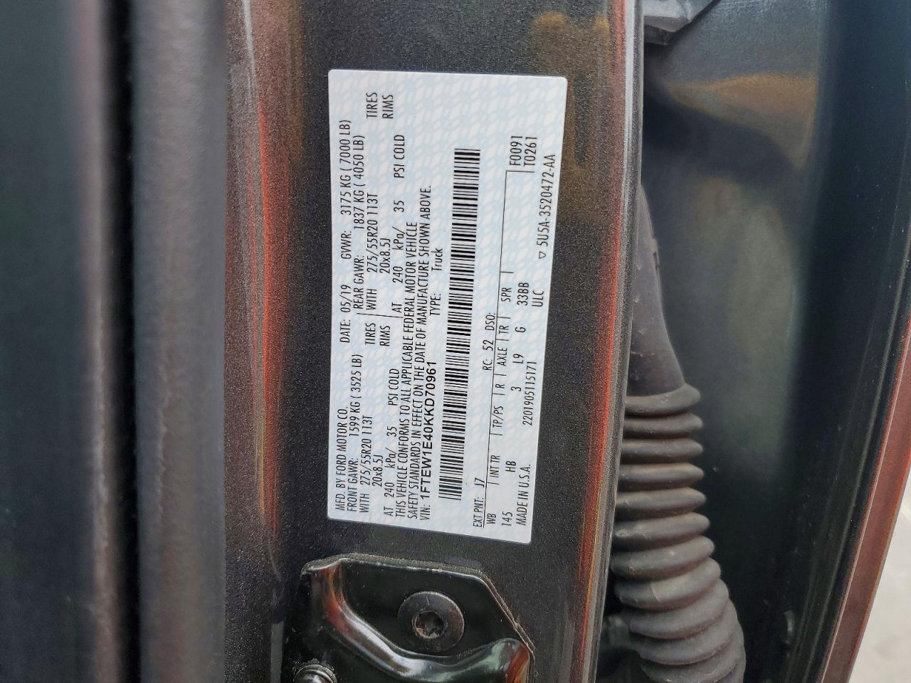 2019 FORD F150