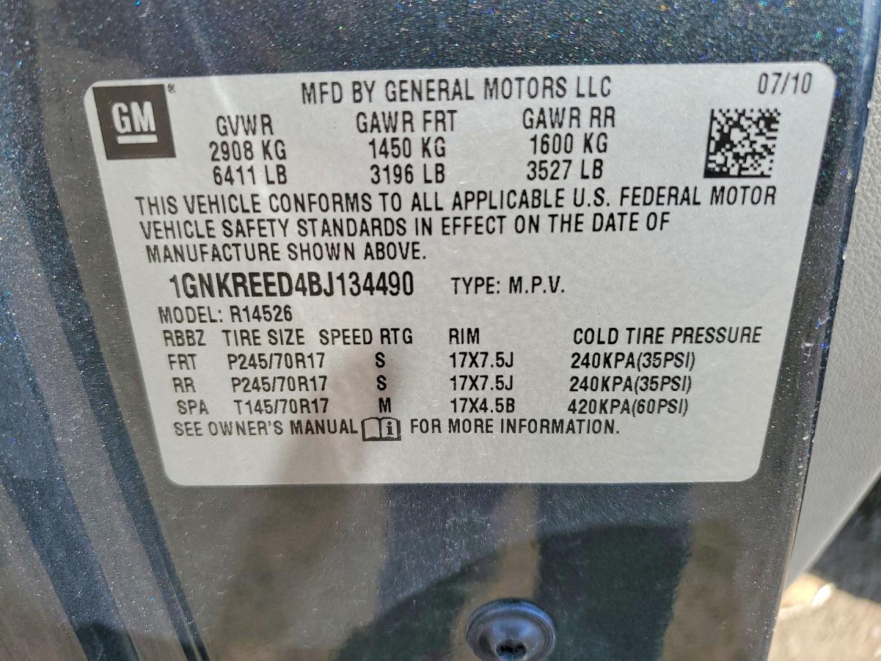 2011 CHEVROLET TRAVERSE