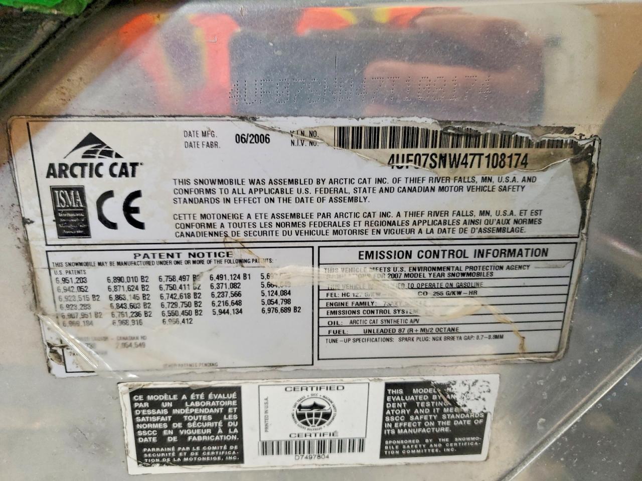 2007 ARCTIC CAT ARCTIC CAT