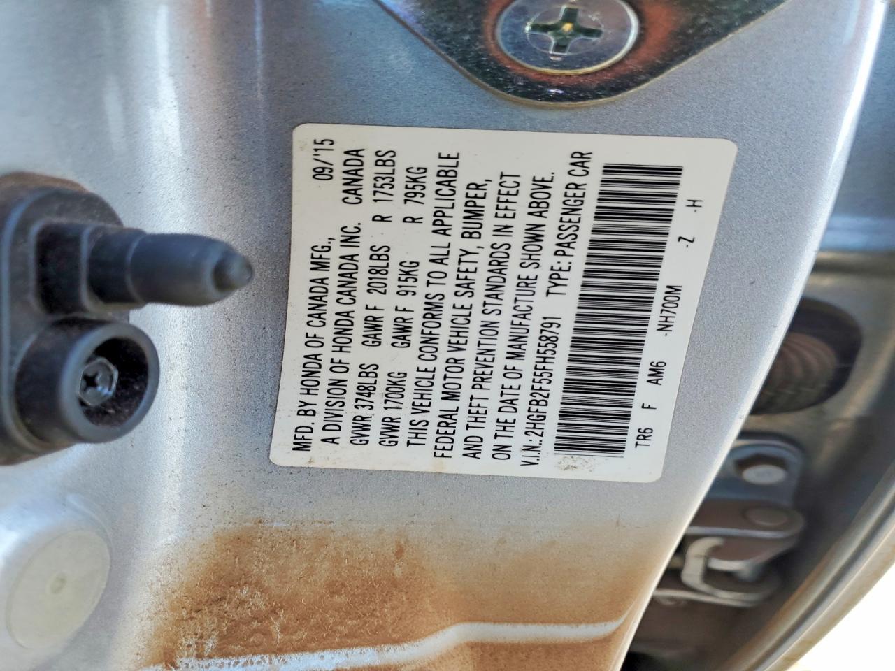 2015 HONDA CIVIC