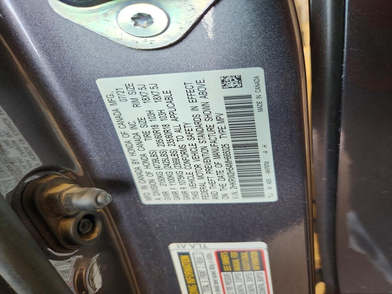 2021 HONDA CRV