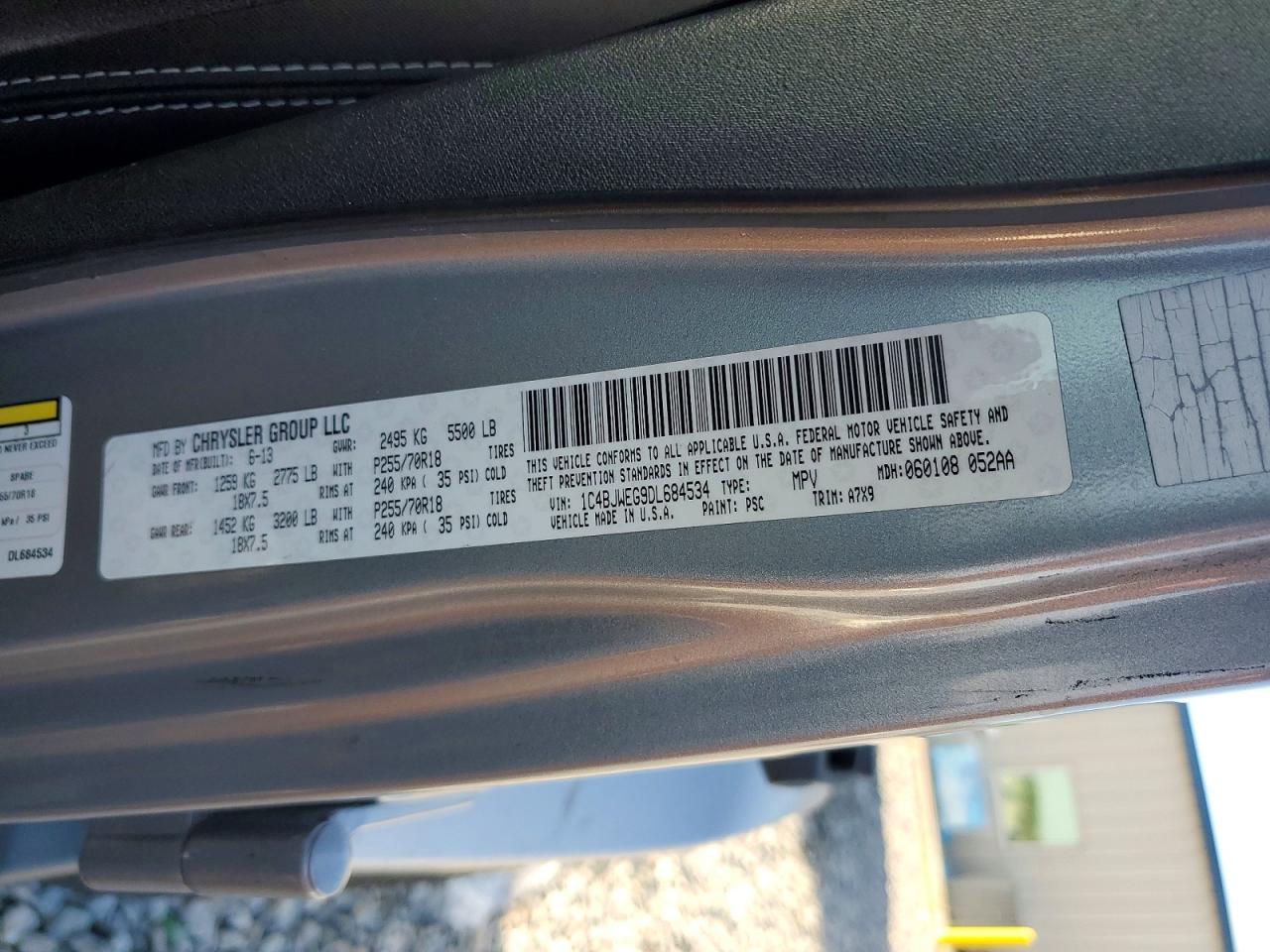 2013 JEEP WRANGLER