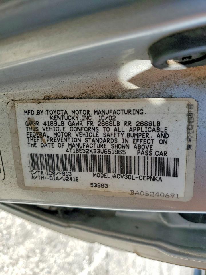 2003 TOYOTA CAMRY