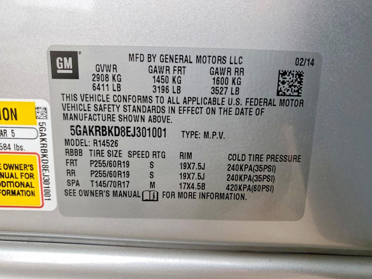 2014 BUICK ENCLAVE