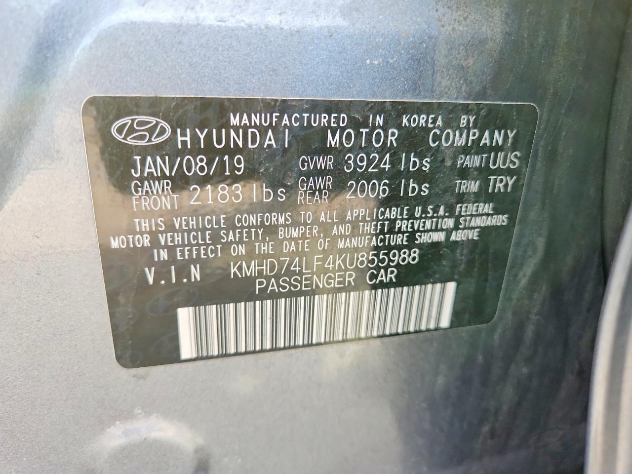 2019 HYUNDAI ELANTRA
