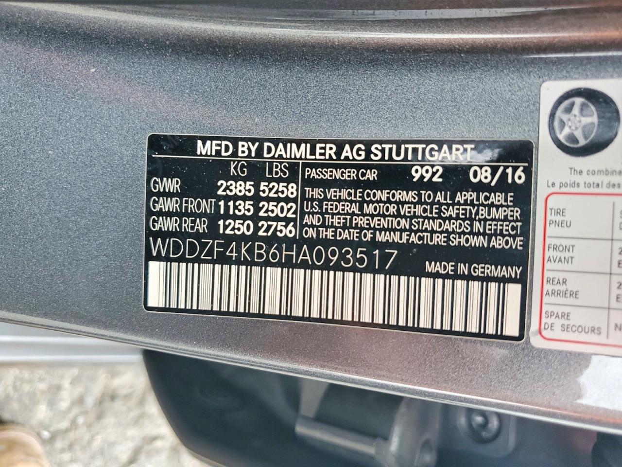 2017 MERCEDES-BENZ E-CLASS