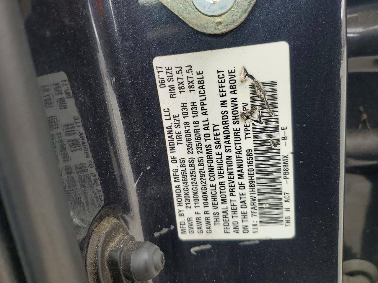 2017 HONDA CRV