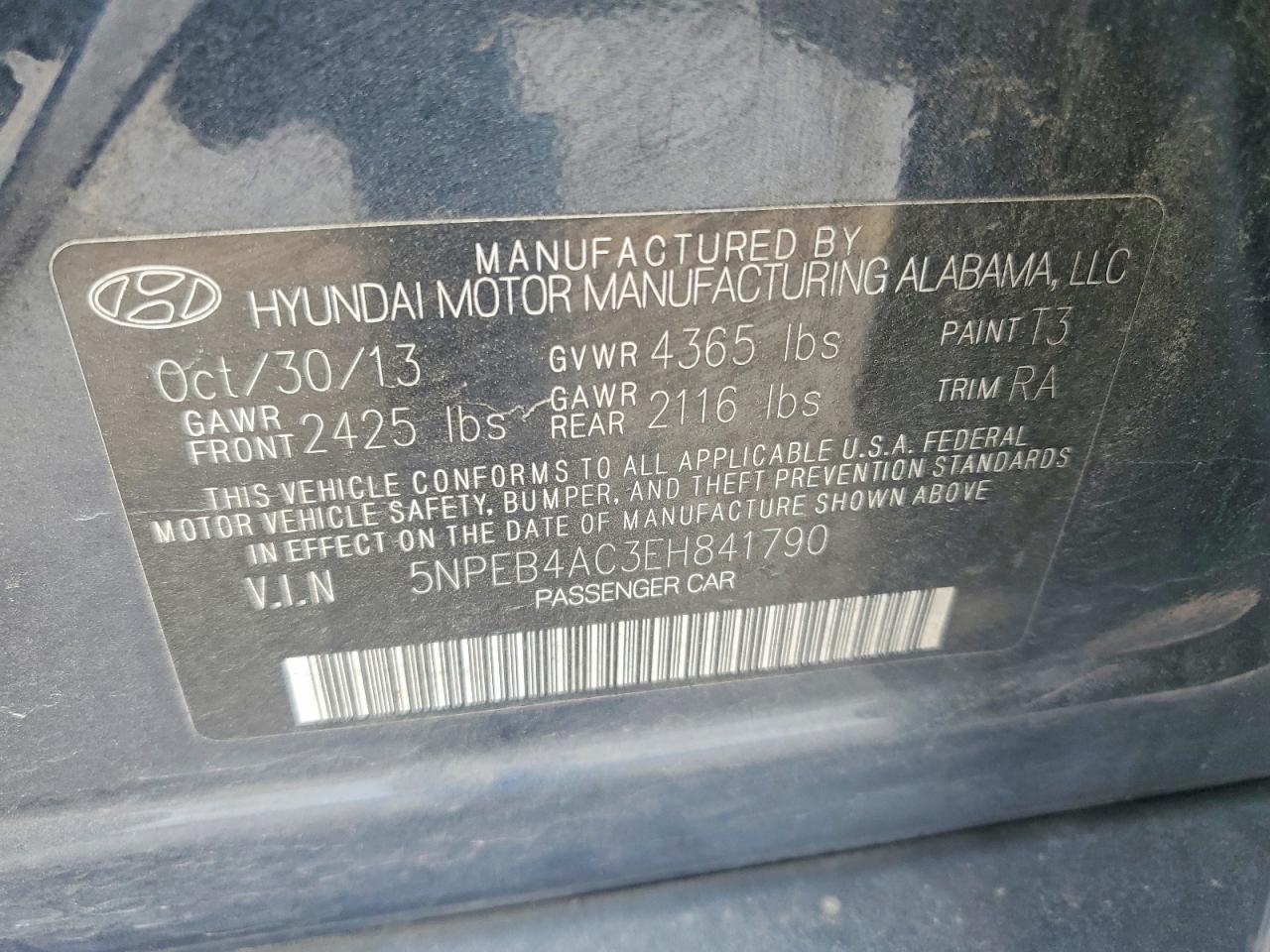 2014 HYUNDAI SONATA