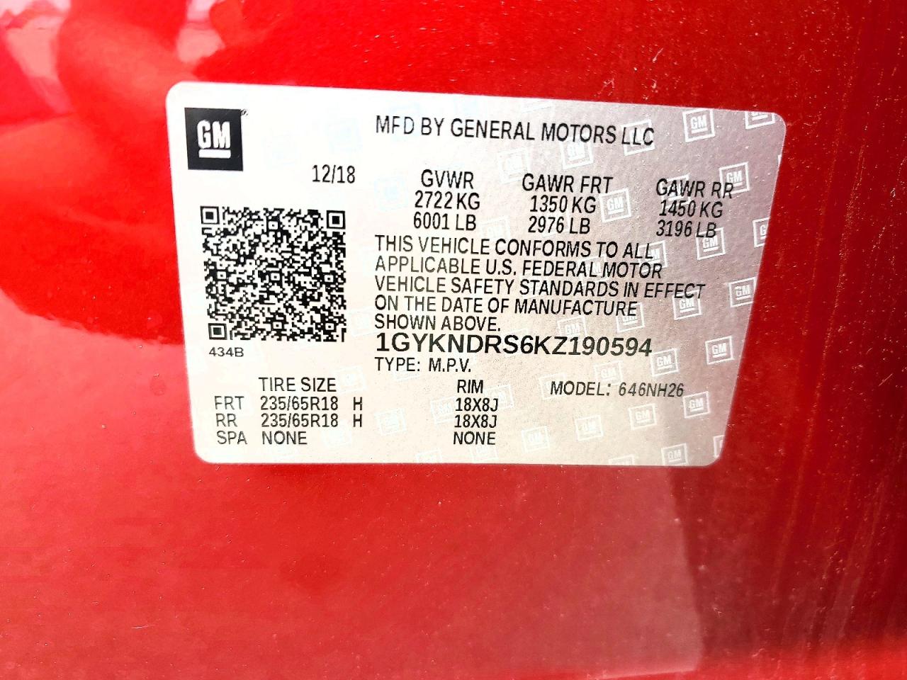 2019 CADILLAC XT5