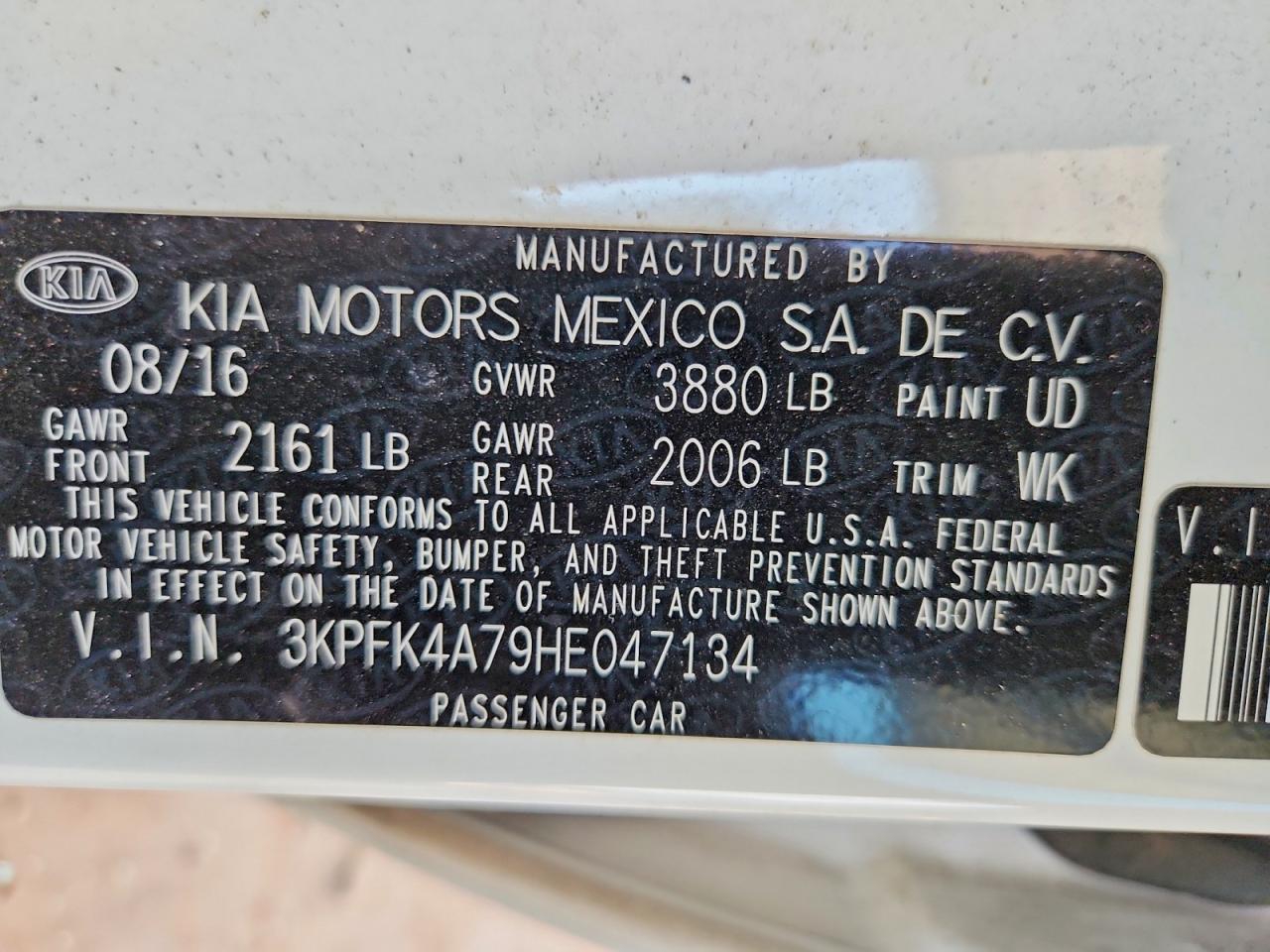2017 KIA FORTE