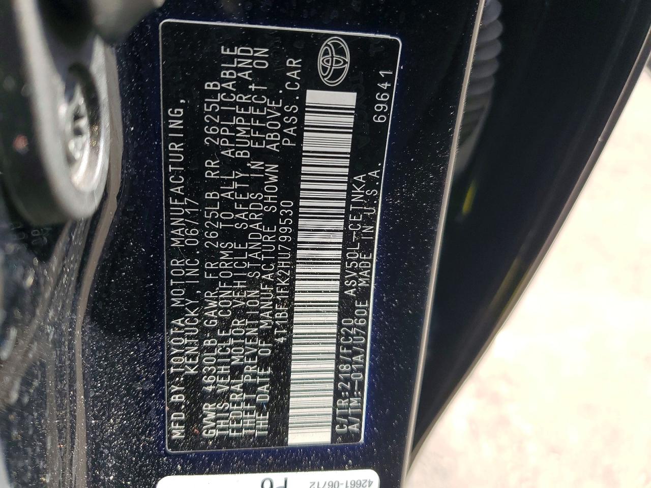 2017 TOYOTA CAMRY