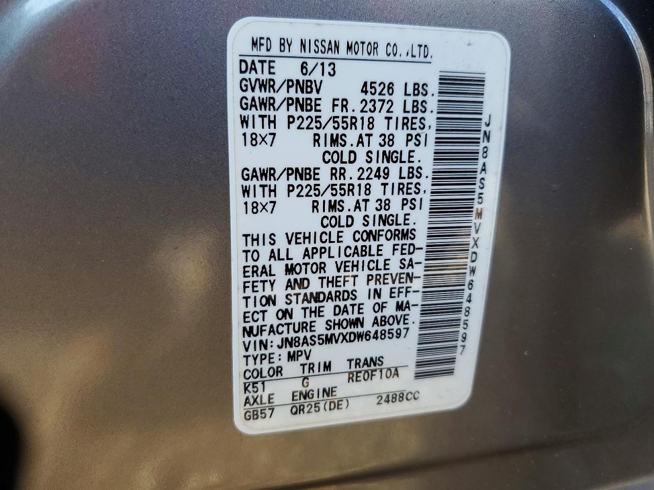 2013 NISSAN ROGUE