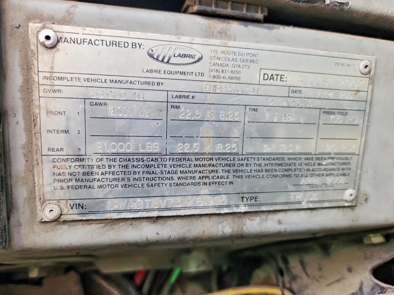 2003 FREIGHTLINER ALL OTHER