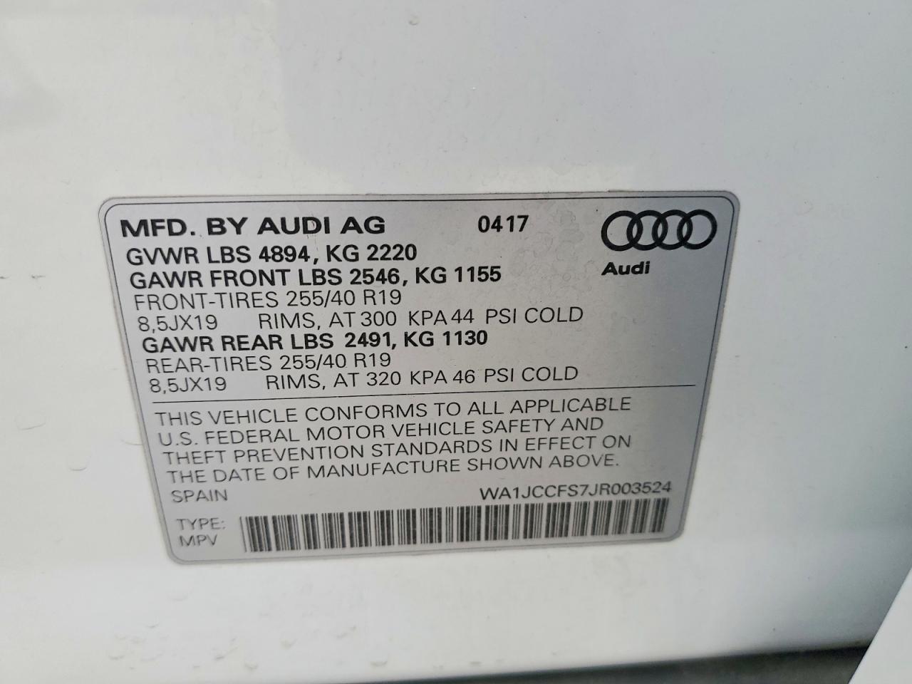 2018 AUDI Q3
