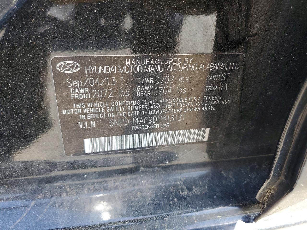 2013 HYUNDAI ELANTRA