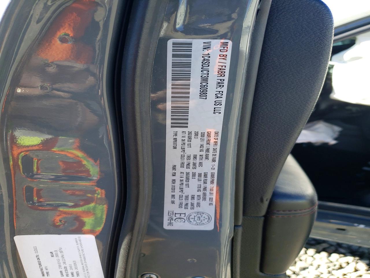 2021 DODGE DURANGO