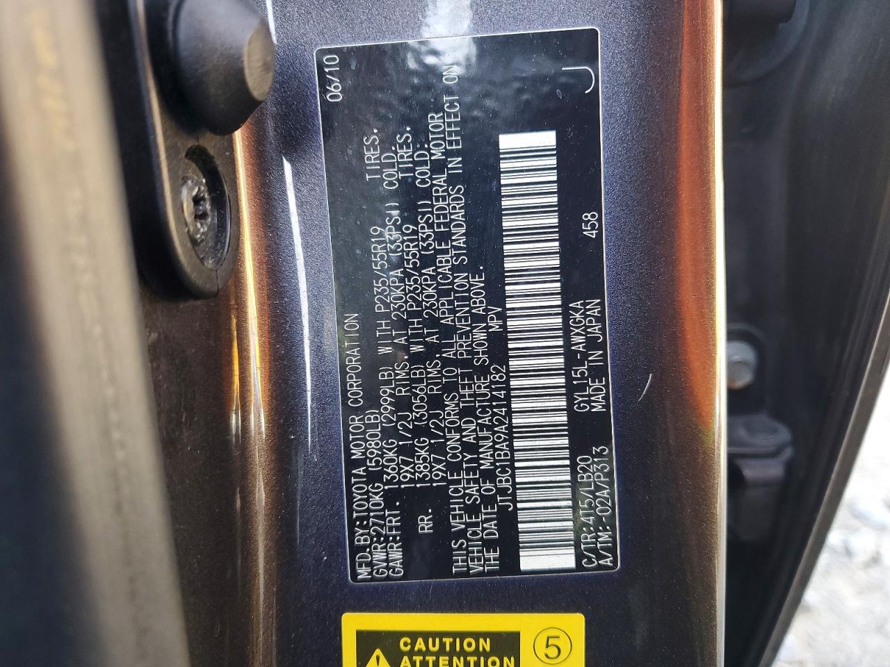 2010 LEXUS RX450